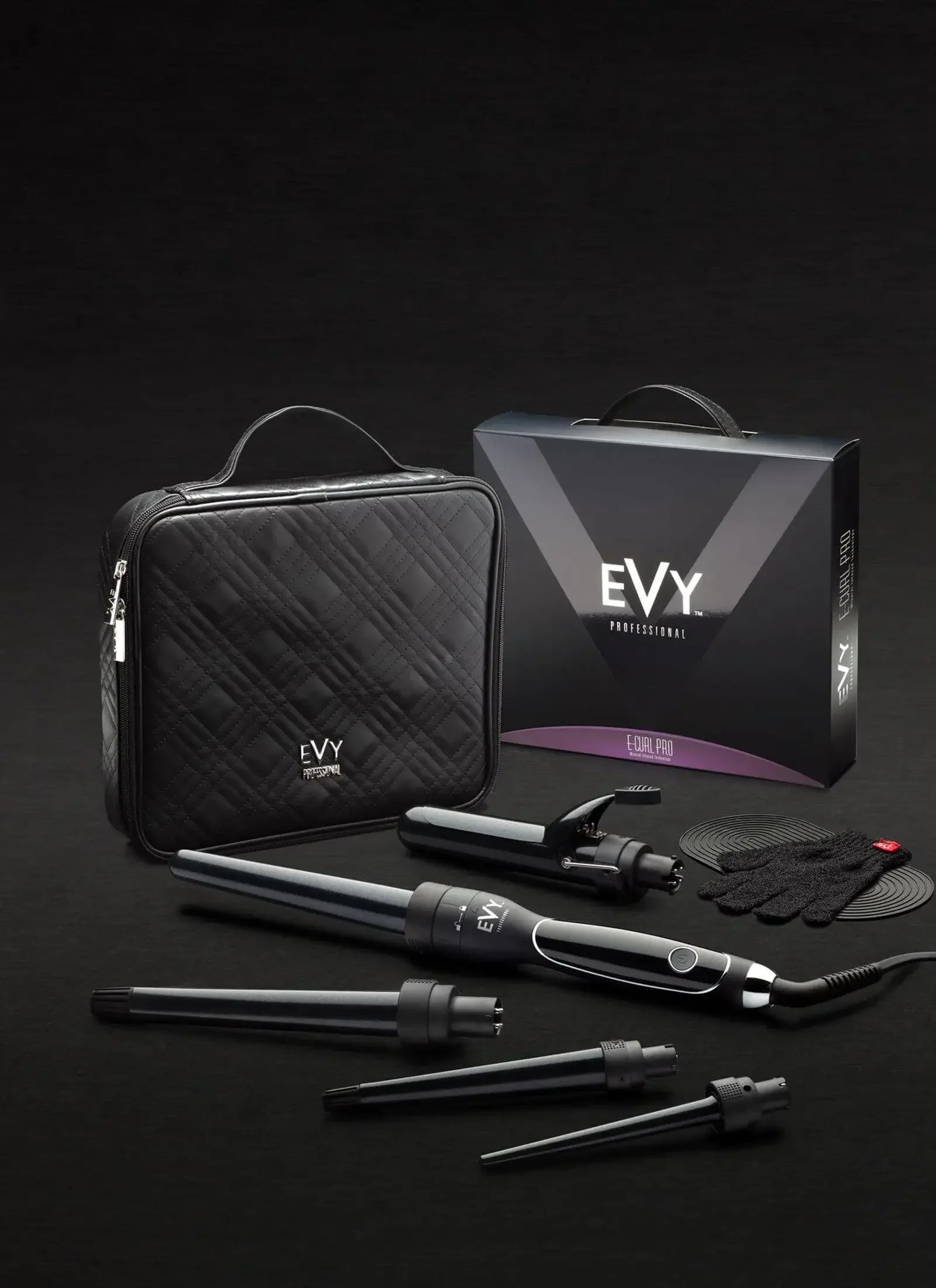 EVY Professional E-Curl Pro professional curling iron for salon-quality curls and waves