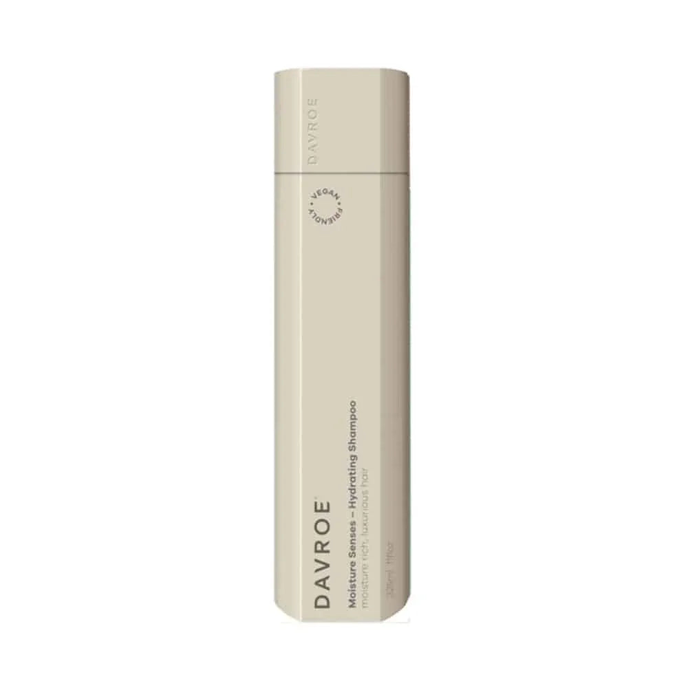 Davroe Blonde Senses Platinum Shampoo 325ml bottle against a neutral background, showcasing its sleek design and label.