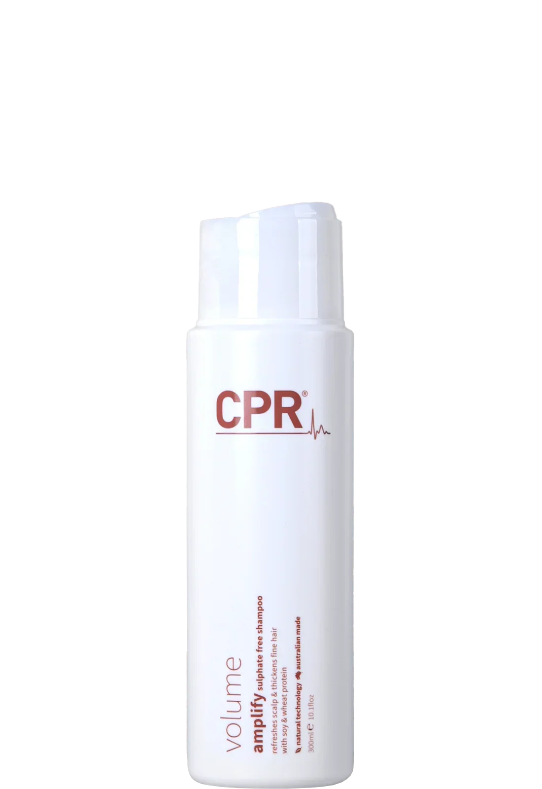 Cpr Volume Amplify Shampoo 300ml bottle with a sleek design, showcasing its nourishing formula for fuller hair.