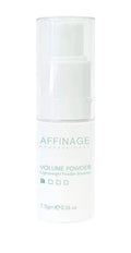 Affinage Volume Powder 7.5g in a stylish container, showcasing a lightweight, fine powder for added hair volume.