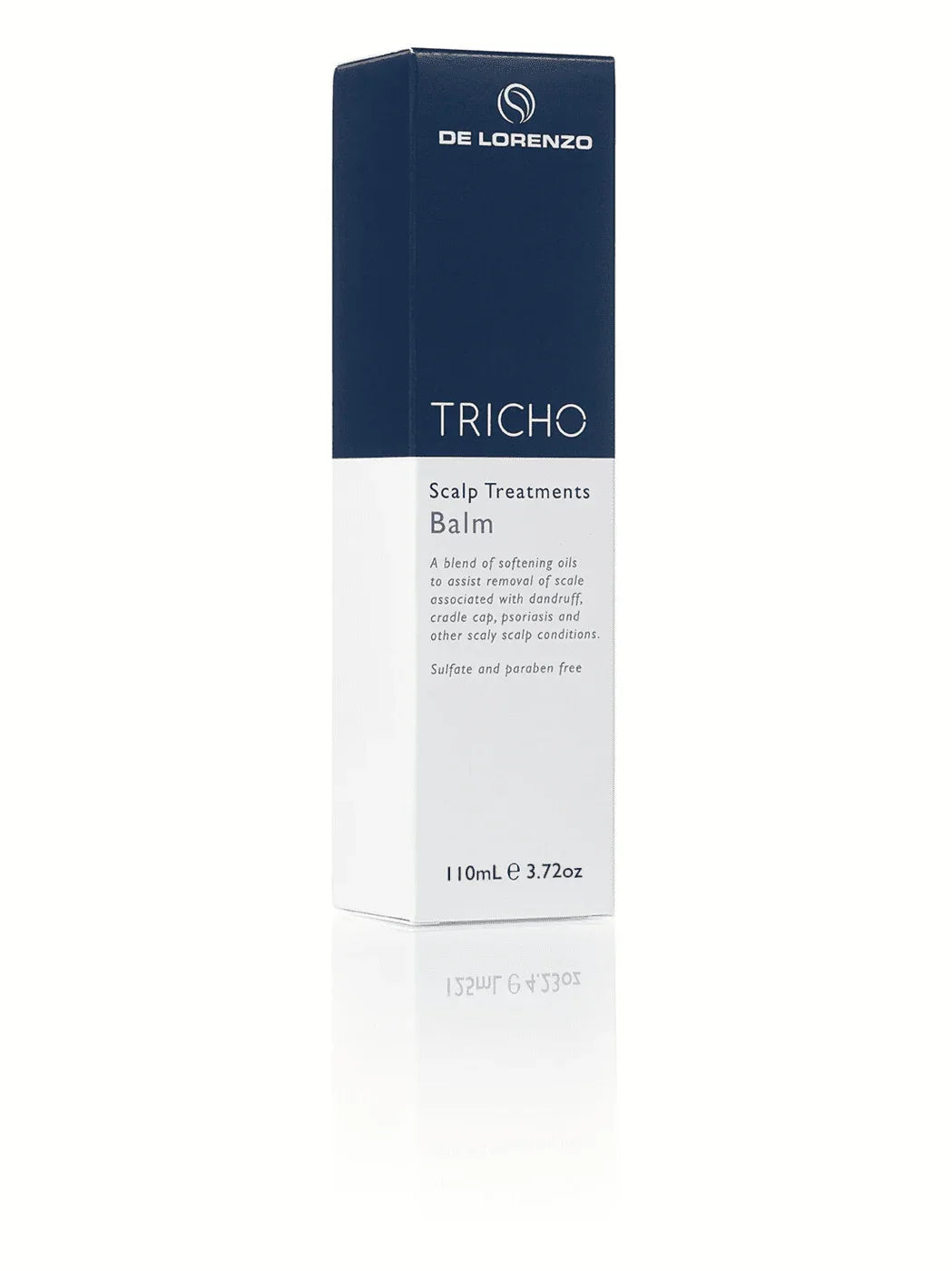 De Lorenzo Tricho Scalp Therapy Balm in a 110ml container, designed for soothing and nourishing the scalp.
