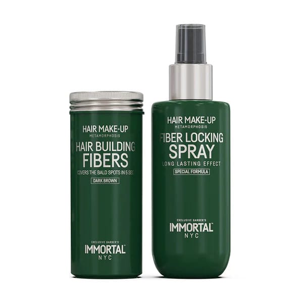 Immortal NYC simple Immortal NYC - Hair Building Fibers 20g & Fibers Locking Spray 150ml 2-in-1 Set - Dark Brown