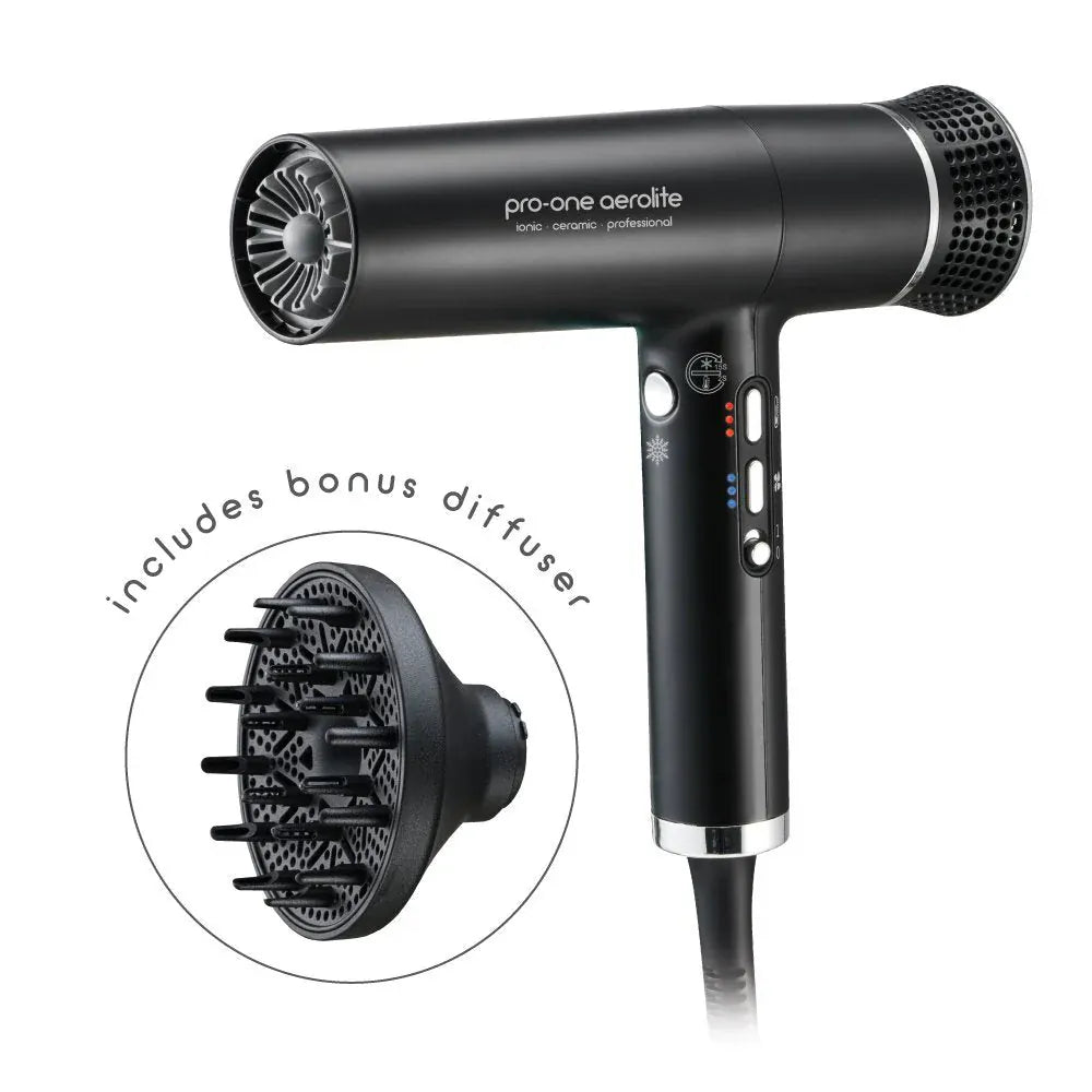 pro-one simple Pro-one Aerolite Hairdryer - Black