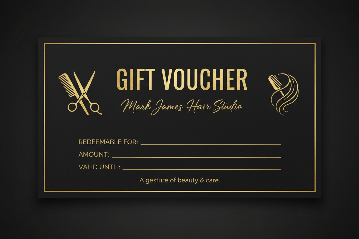 mark james hair studio simple, virtual Gift Voucher