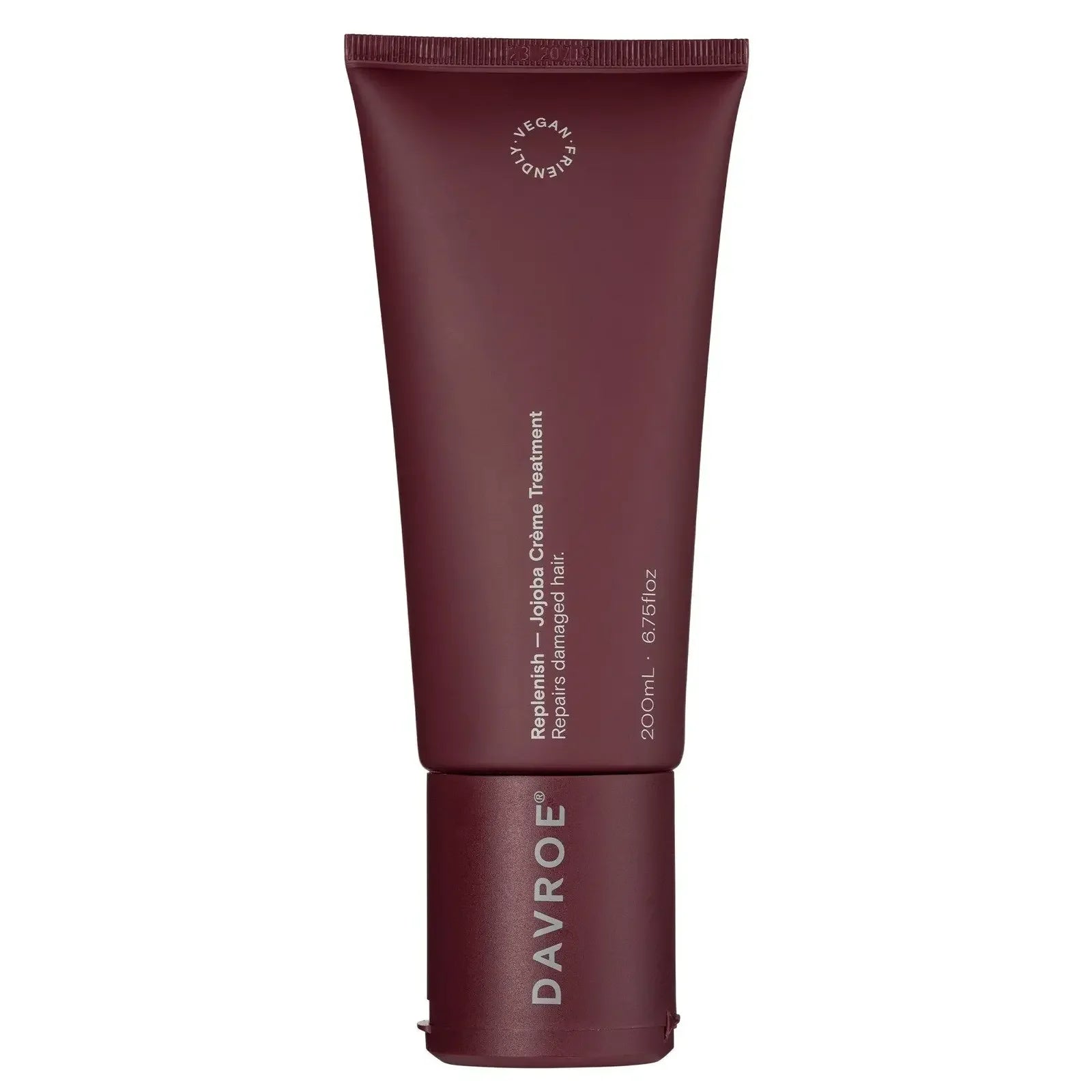 Davroe Replenish Jojoba Cream Treatment in a jar, showcasing a creamy texture ideal for moisturizing and hair treatment.