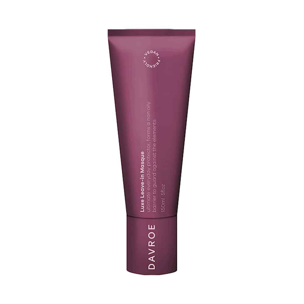 Davroe Luxe Leave In Masque 150ml in a sleek bottle, designed for nourishing and moisturizing hair.