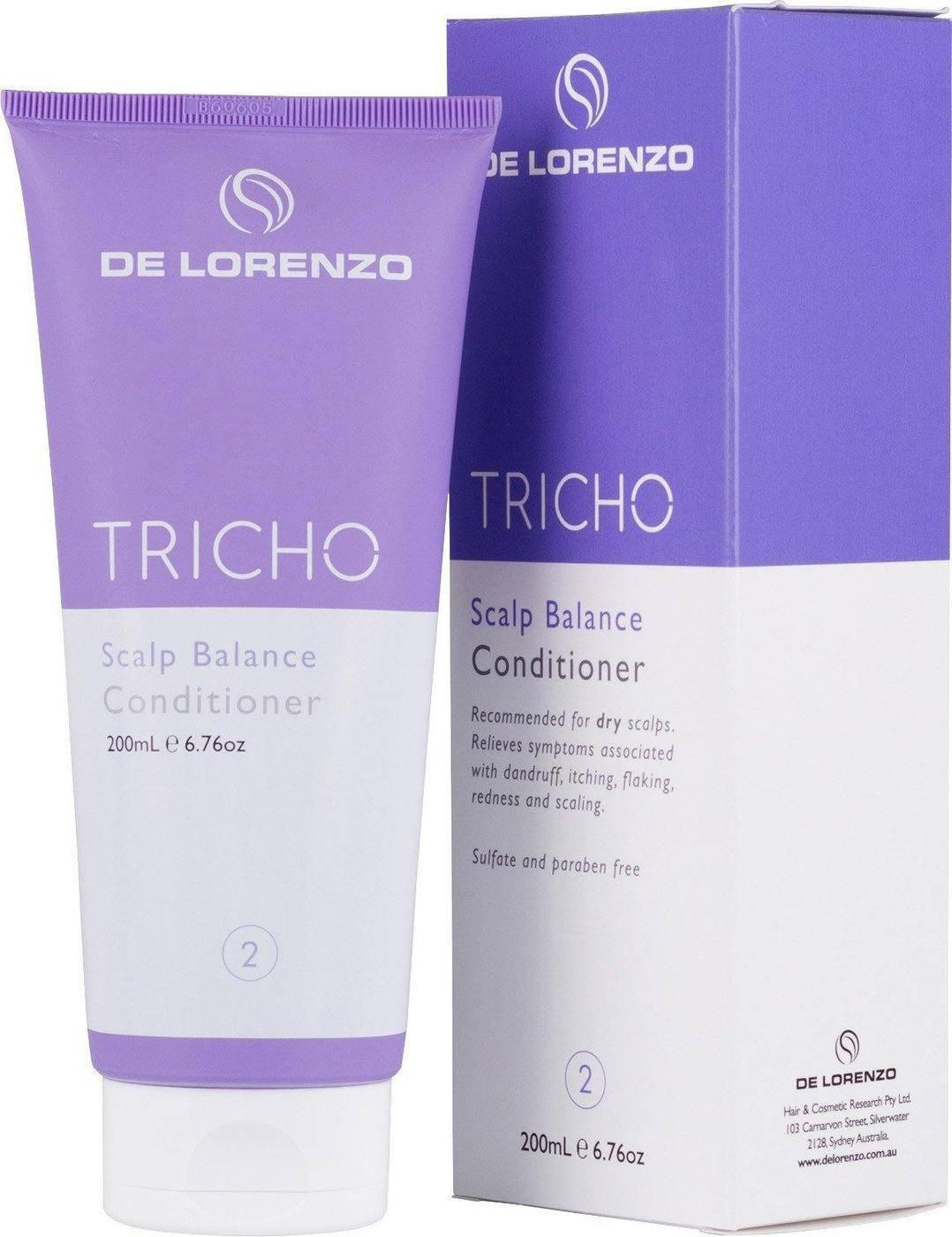 De Lorenzo Scalp Balance Conditioner 200ml bottle, featuring a sleek design, suitable for scalp care and hydration.